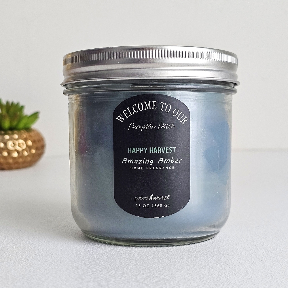 Amazing Amber Candle | Perfect Harvest Candle 13 oz Pumpkin Patch Collection